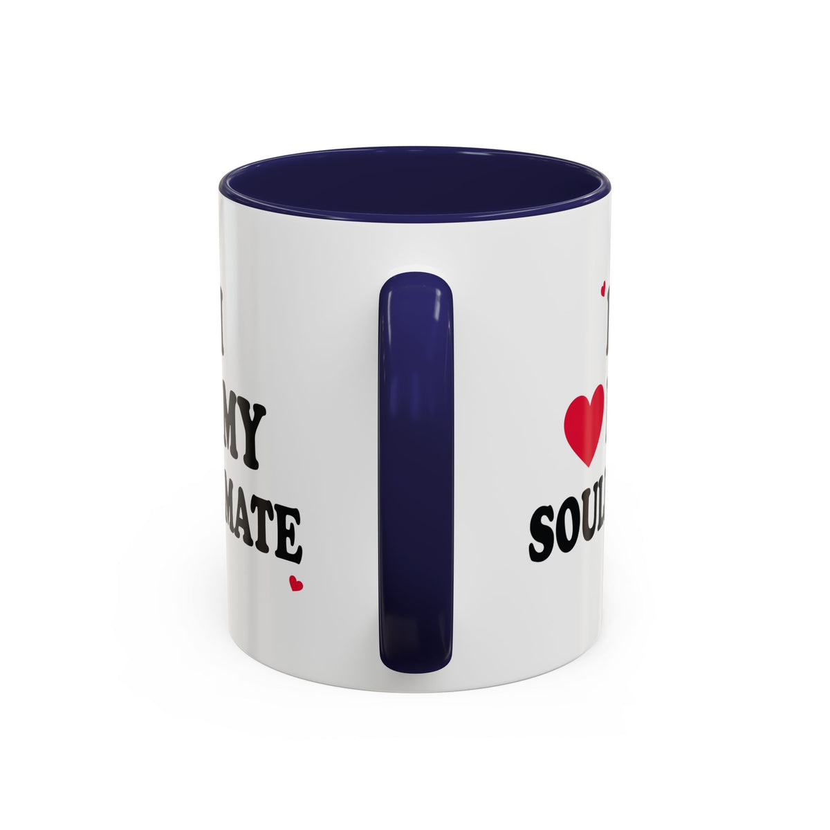 I Love My Soulmate Accent Coffee Mug