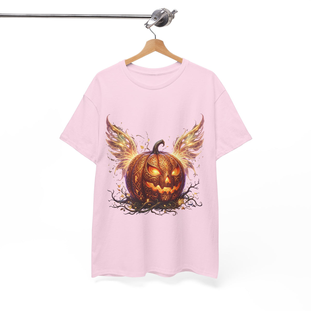 Halloween Pumpkin Tee — Winged Jack-O'-Lantern Graphic Shirt