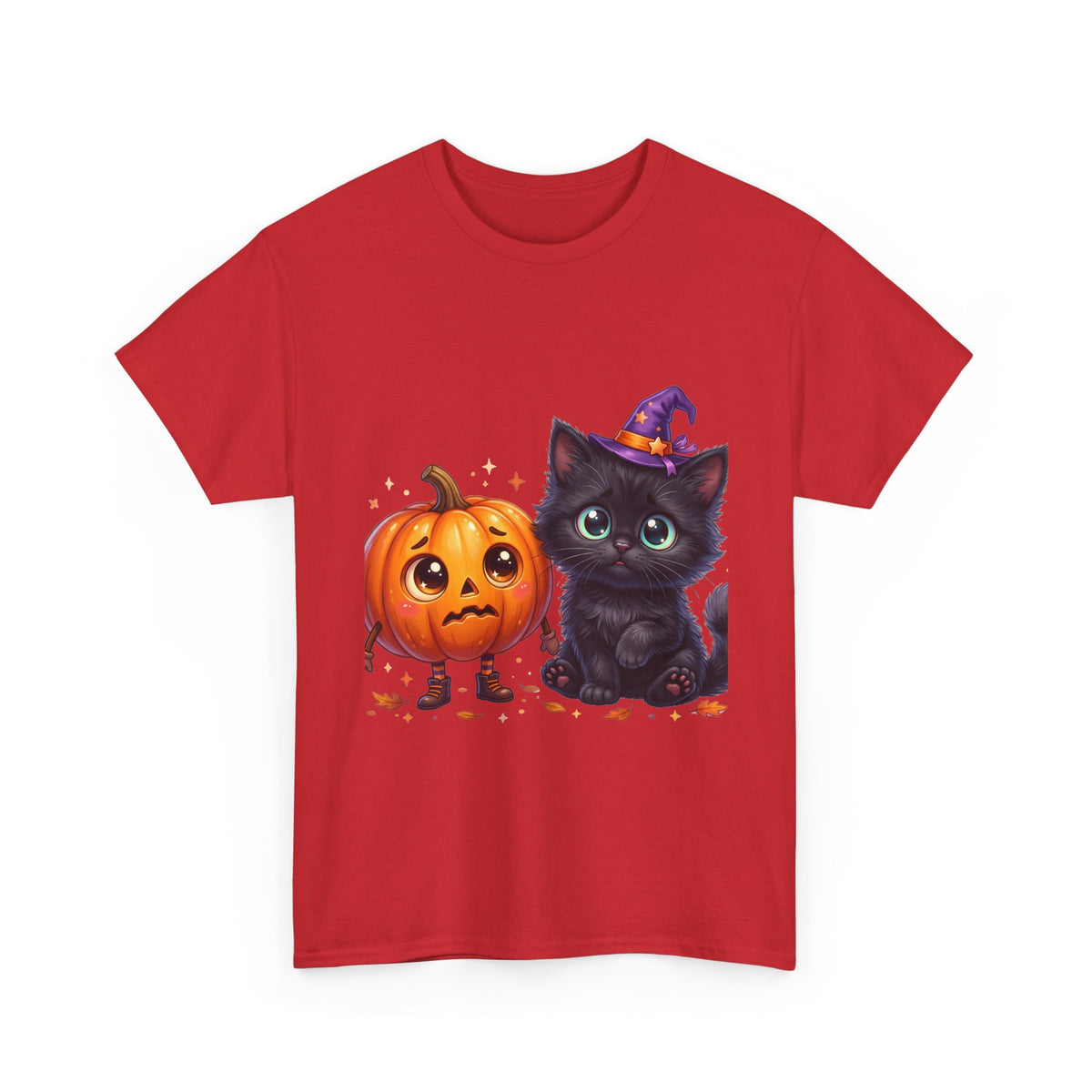 Halloween Black Kitten & Pumpkin T-Shirt
