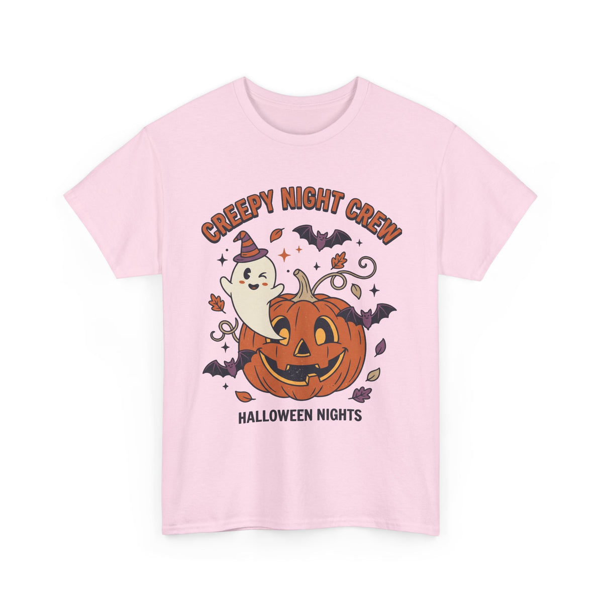 Halloween Nights T-Shirt — Creepy Night Crew Pumpkin & Ghost Tee
