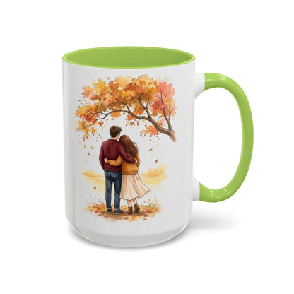 Autumn Couple Under Tree Coffee Mug