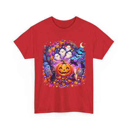 Halloween Pumpkin & Ghosts T-Shirt — Cute Spooky Jack-O'-Lantern Tee