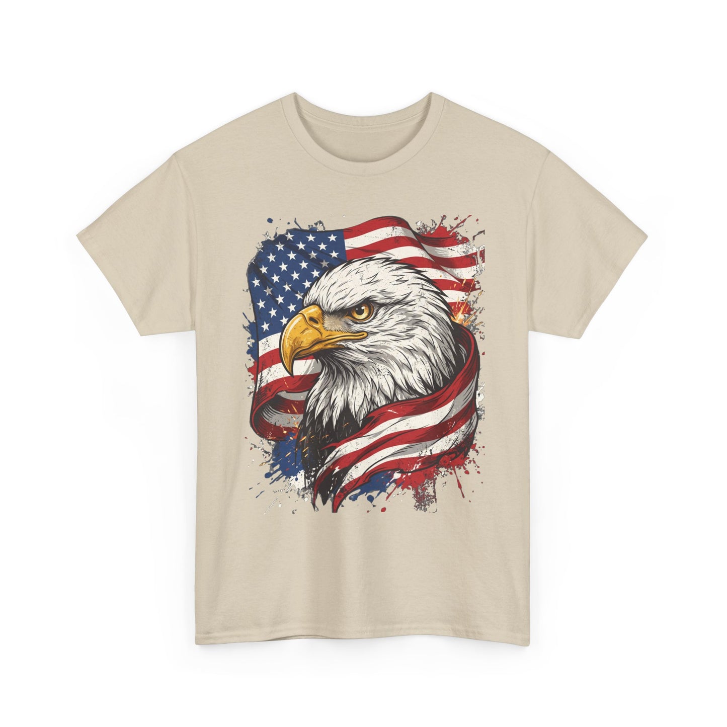 Patriotic Eagle T-Shirt — American Flag Bald Eagle Tee for 4th of July