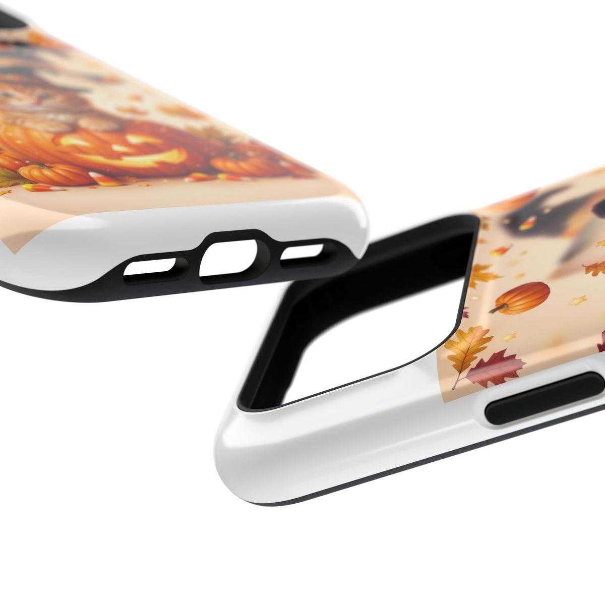Halloween Kitty Pumpkin Phone Case — Magnetic Impact-Resistant