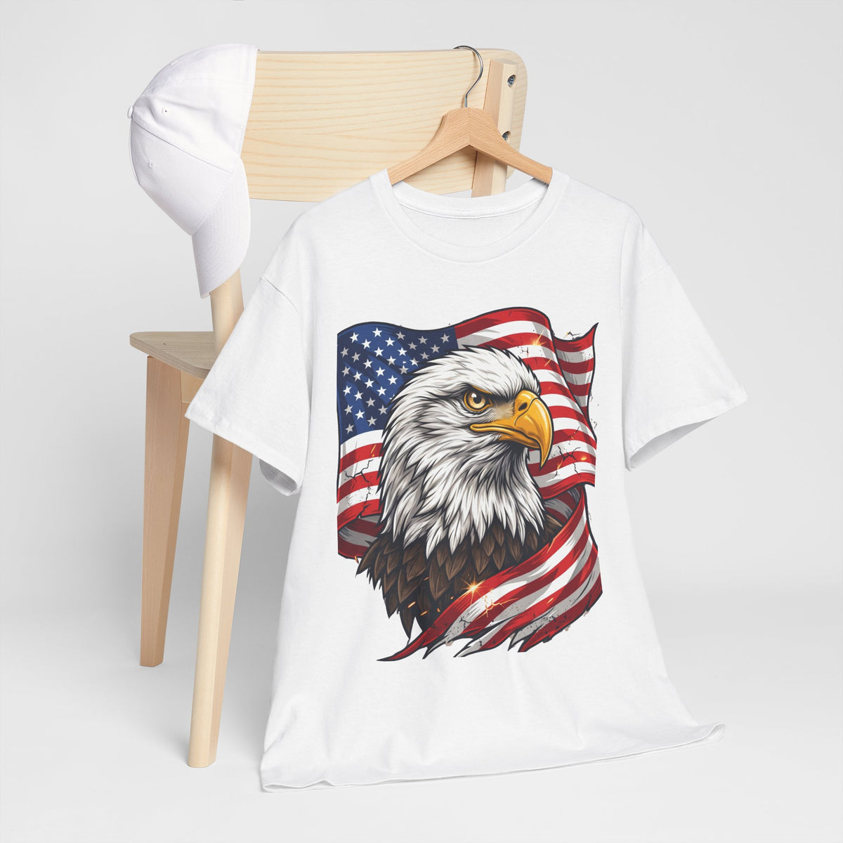 Patriotic Eagle T-Shirt – American Flag Bald Eagle Graphic Tee