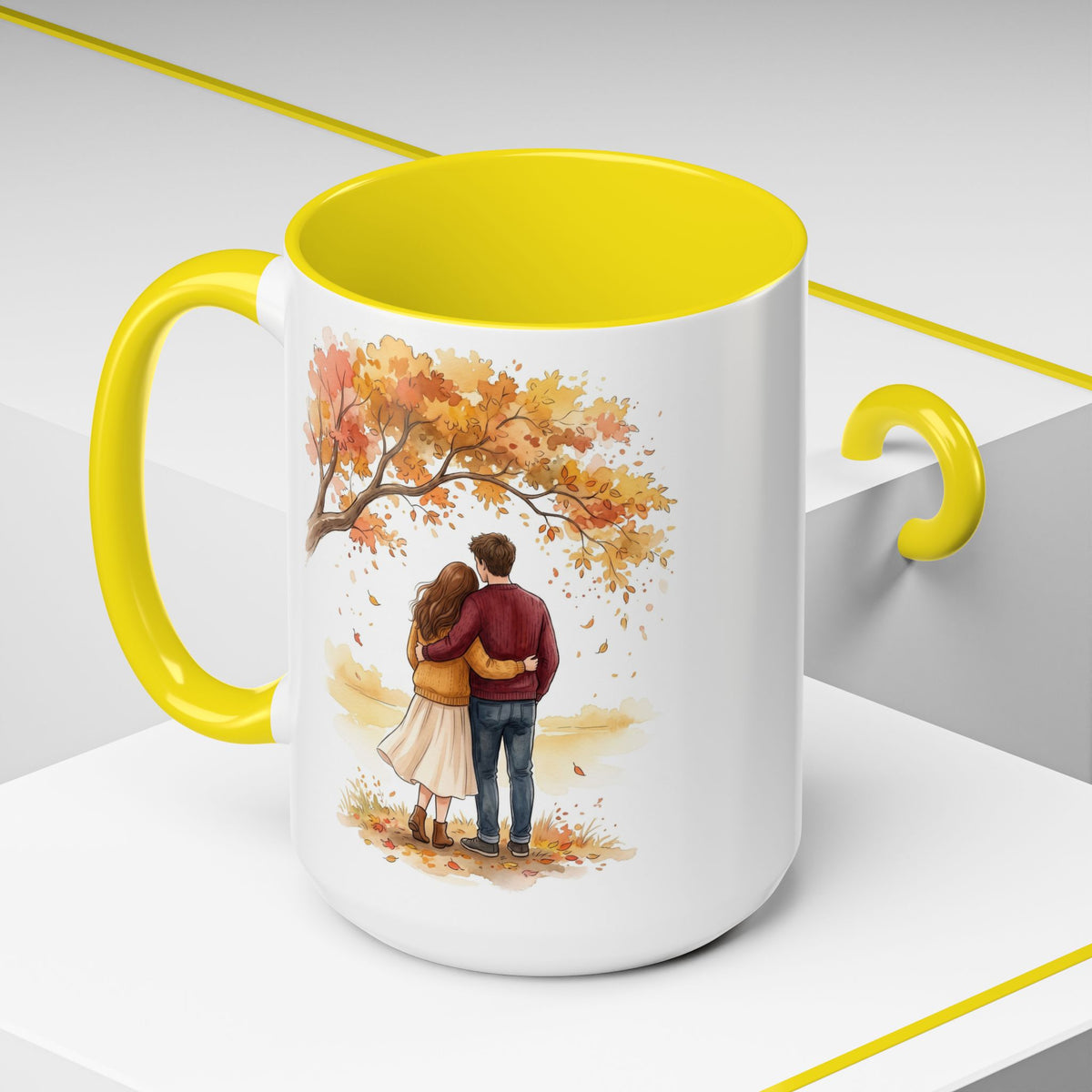 Autumn Couple Under Tree Coffee Mug
