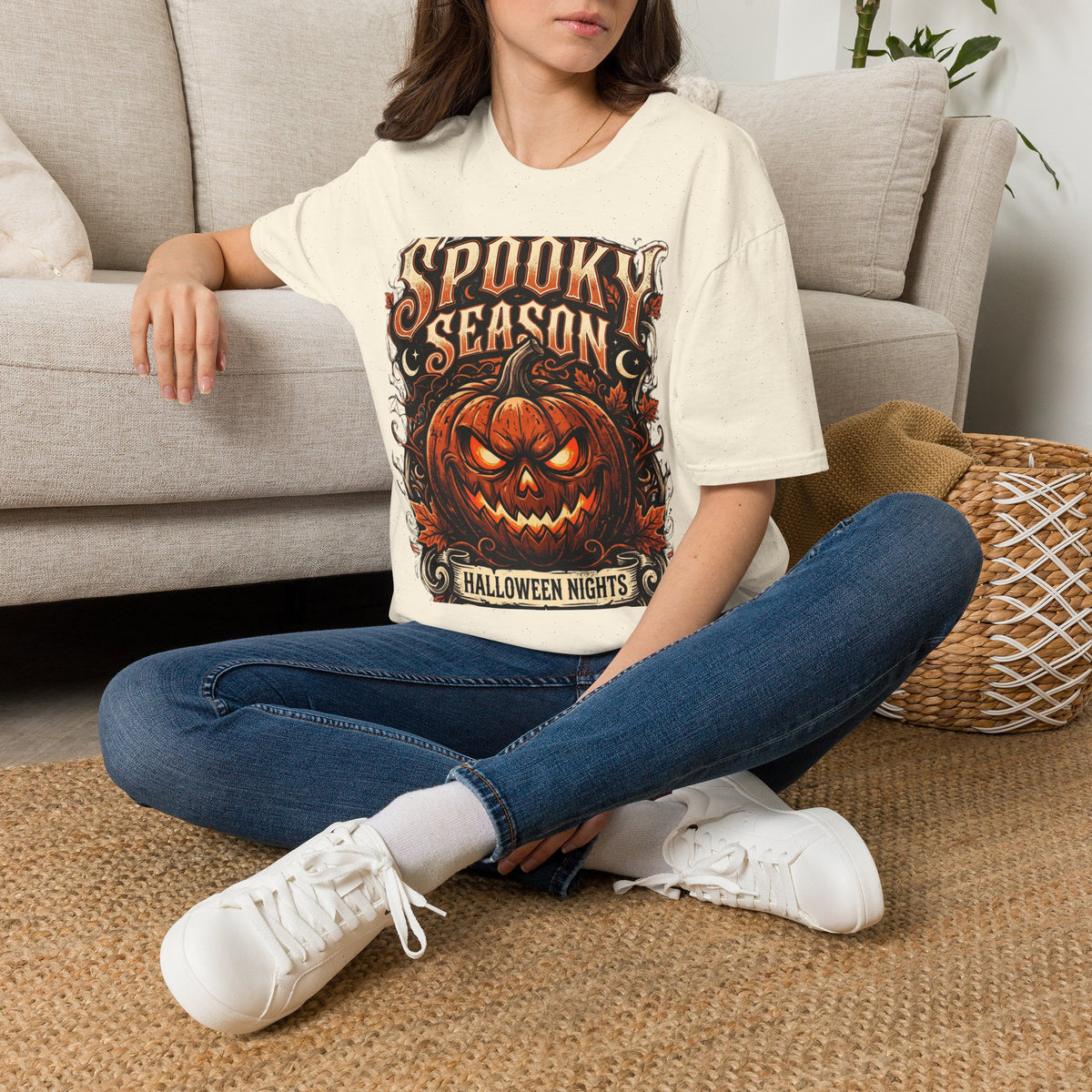 Spooky Season T-Shirt — Vintage Jack-O'-Lantern Halloween Tee