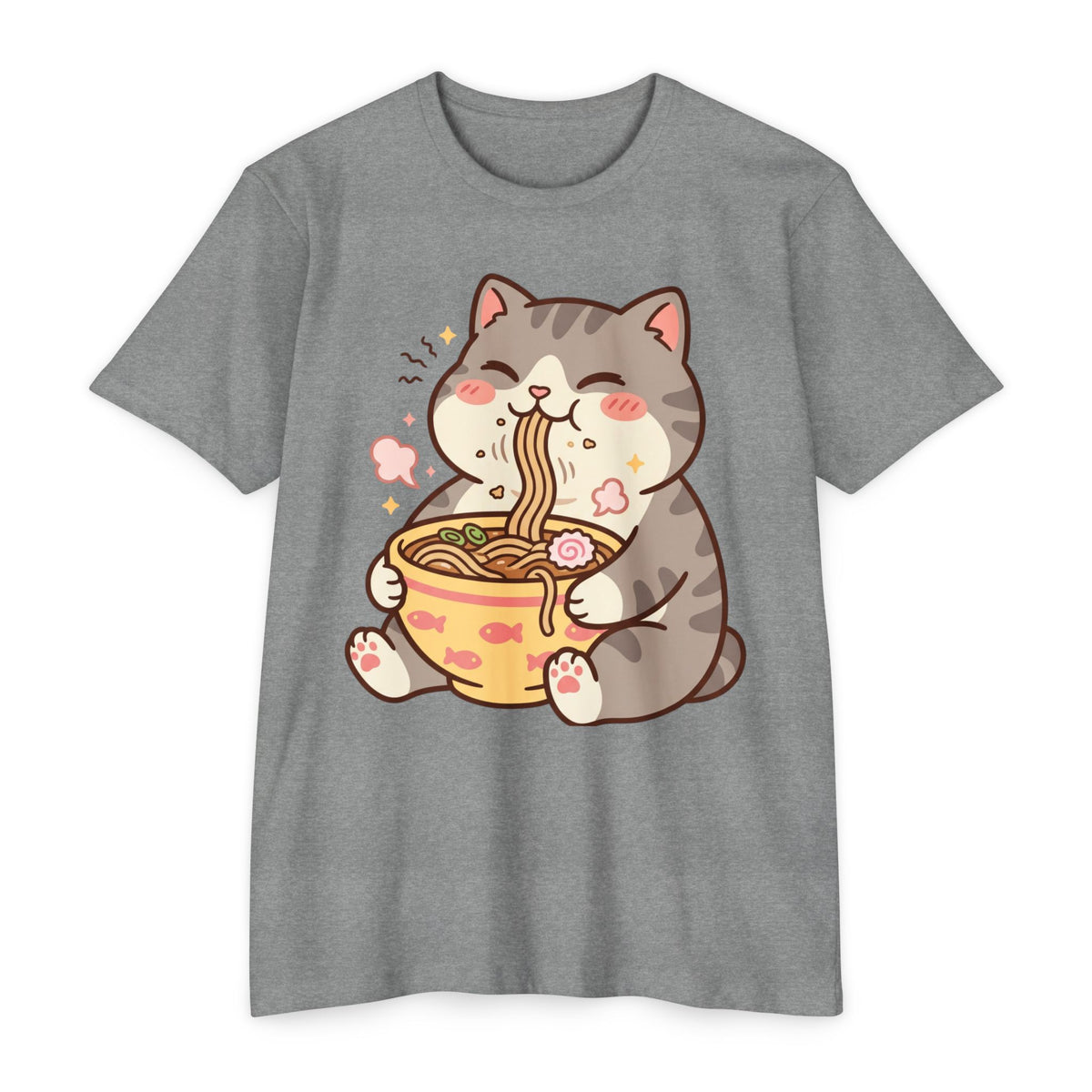 Cute Cat Eating Ramen T-Shirt