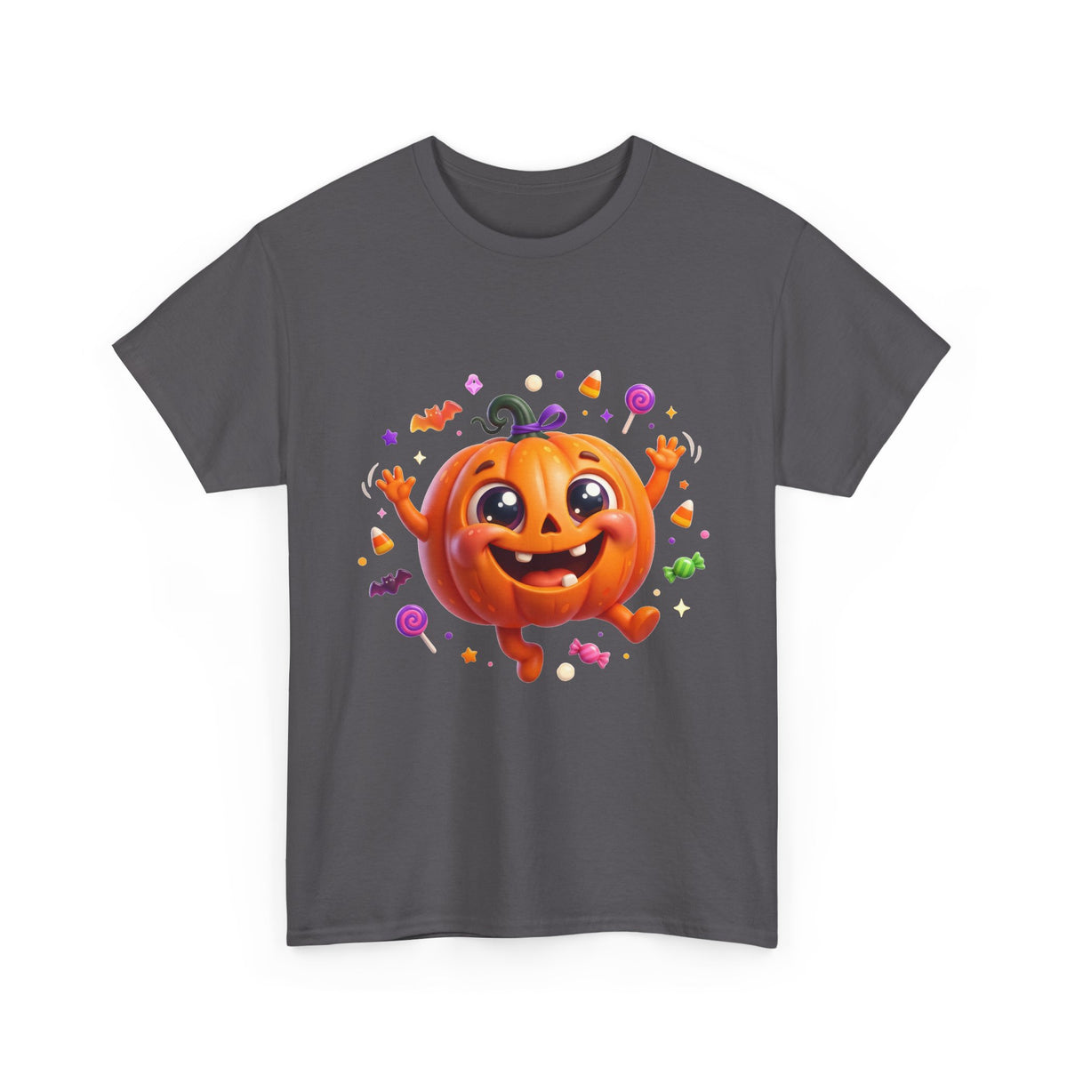 Halloween Pumpkin T‑Shirt — Happy Jack-O'-Lantern Candy Graphic Tee