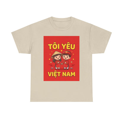 T-Shirt - "Tôi Yêu Việt Nam" Cute Couple Vietnam Pride Tee