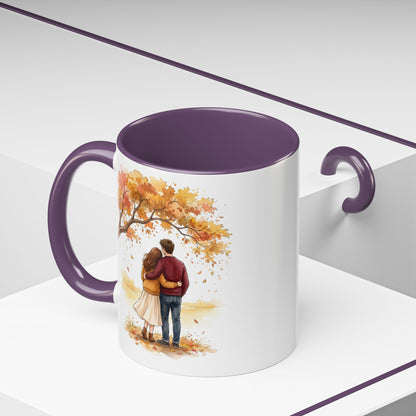 Autumn Couple Under Tree Coffee Mug
