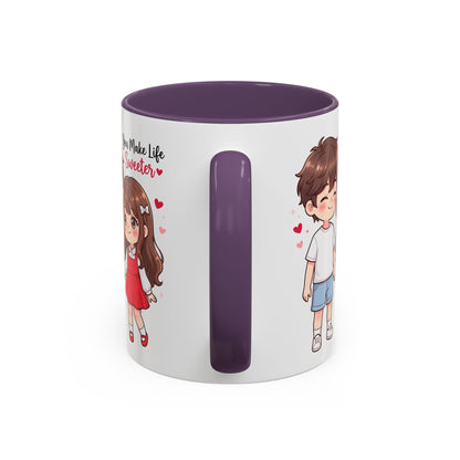 You Make Life Sweeter Couple Coffee Mug