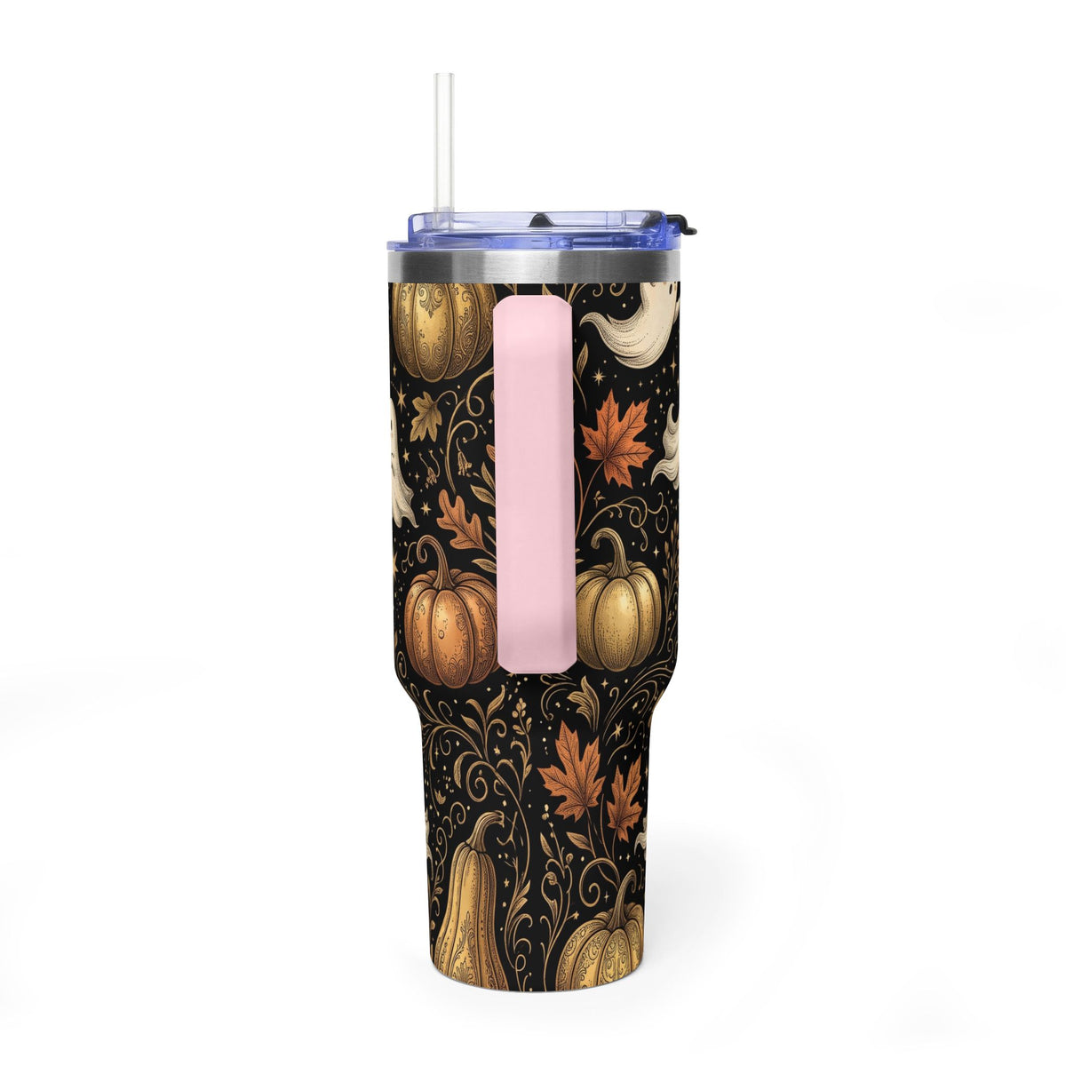 Let’s Get Spooky Halloween Ghosts & Pumpkins 40oz Thermal Tumbler