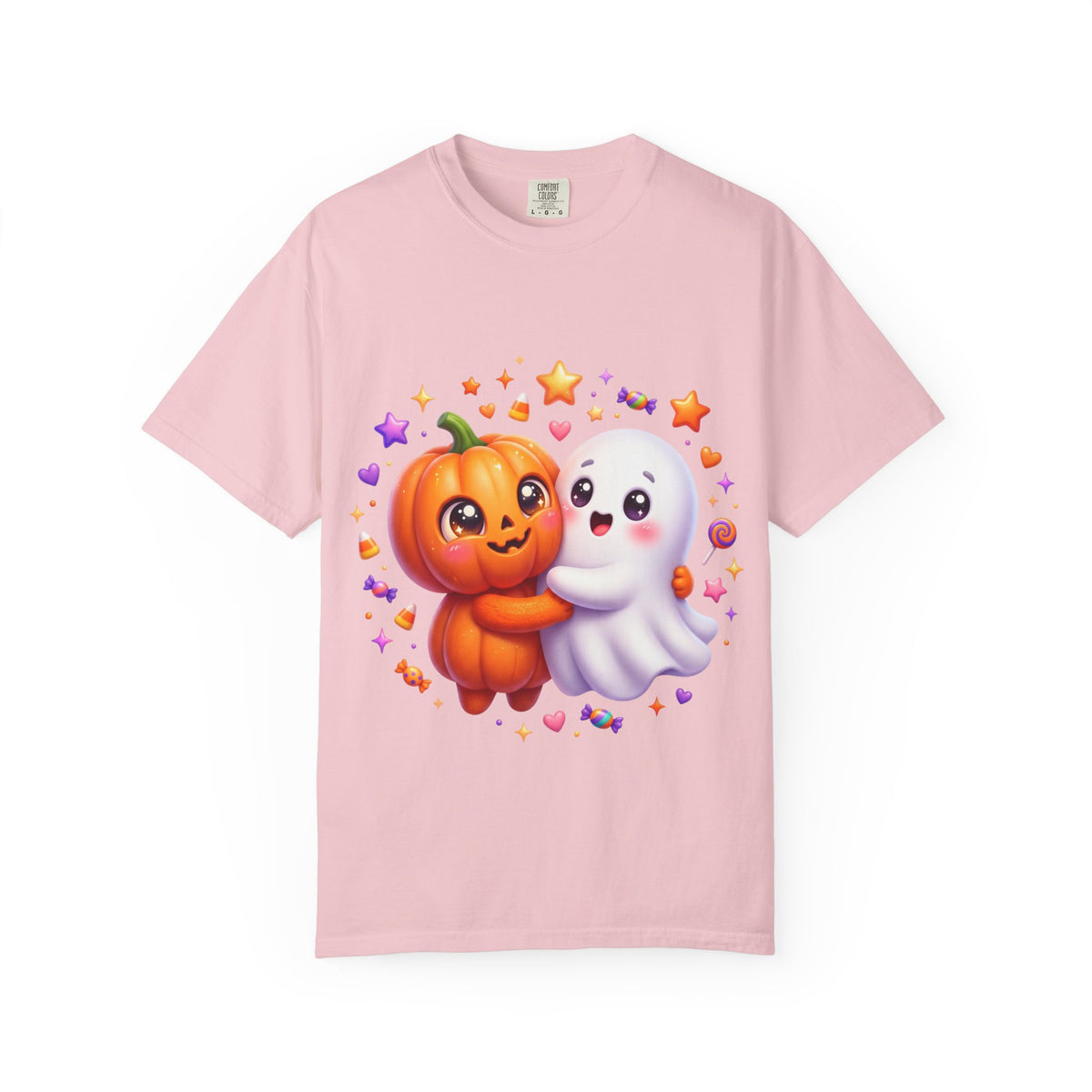 Halloween Pumpkin & Ghost T-Shirt — Cute Spooky Friends Graphic Tee