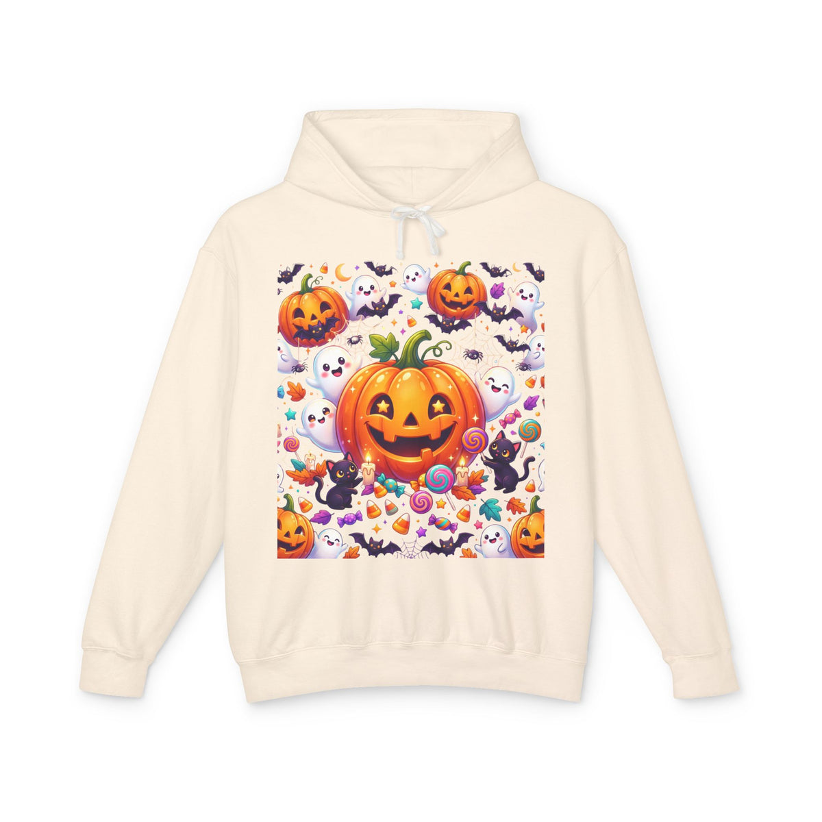 Halloween Pumpkin Hoodie — Cute Jack-o'-Lantern Candy Pattern