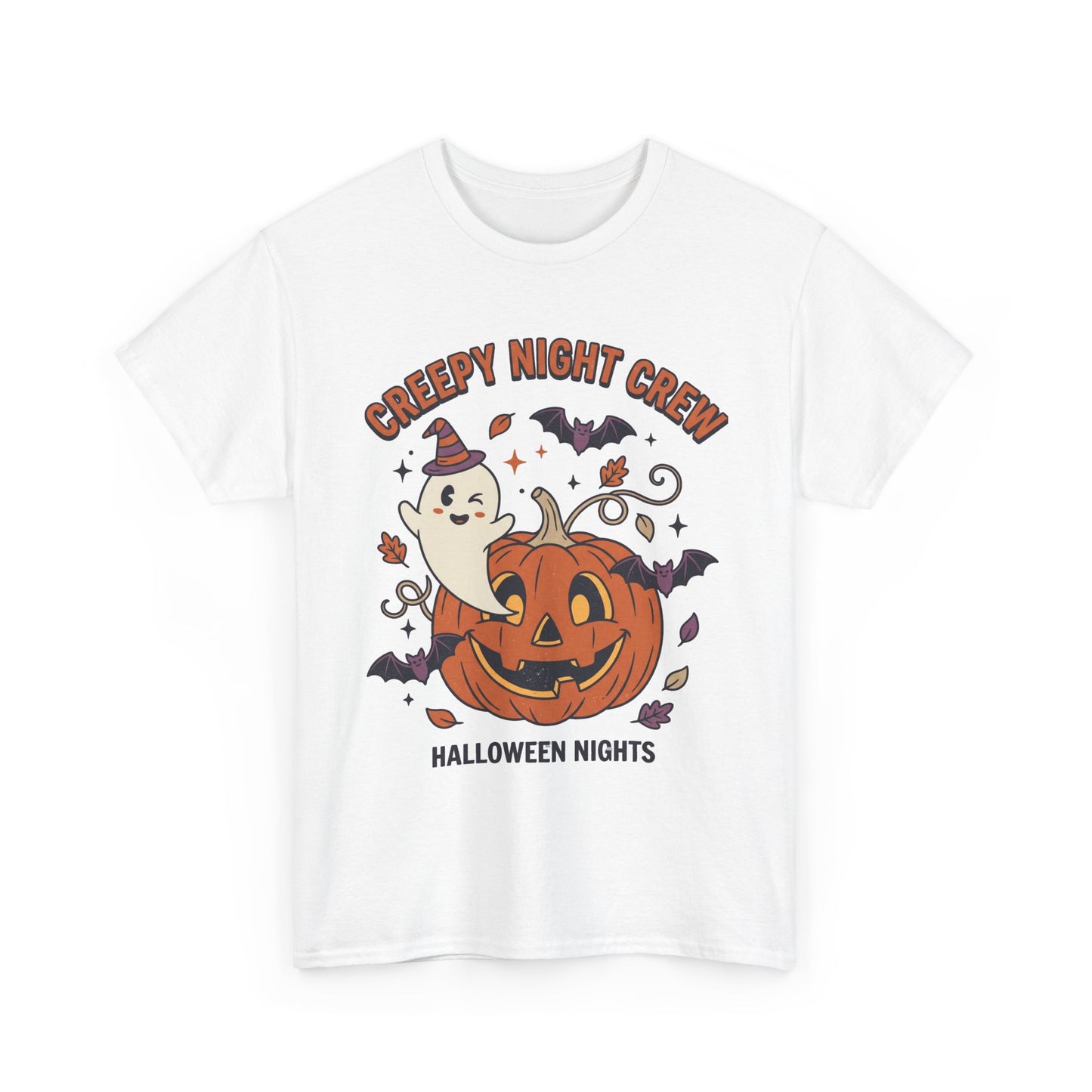 Halloween Nights T-Shirt — Creepy Night Crew Pumpkin & Ghost Tee