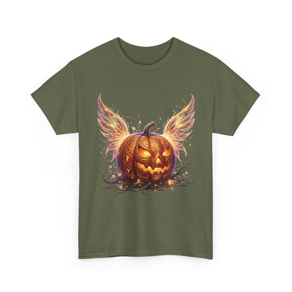 Halloween Pumpkin Tee — Winged Jack-O'-Lantern Graphic Shirt