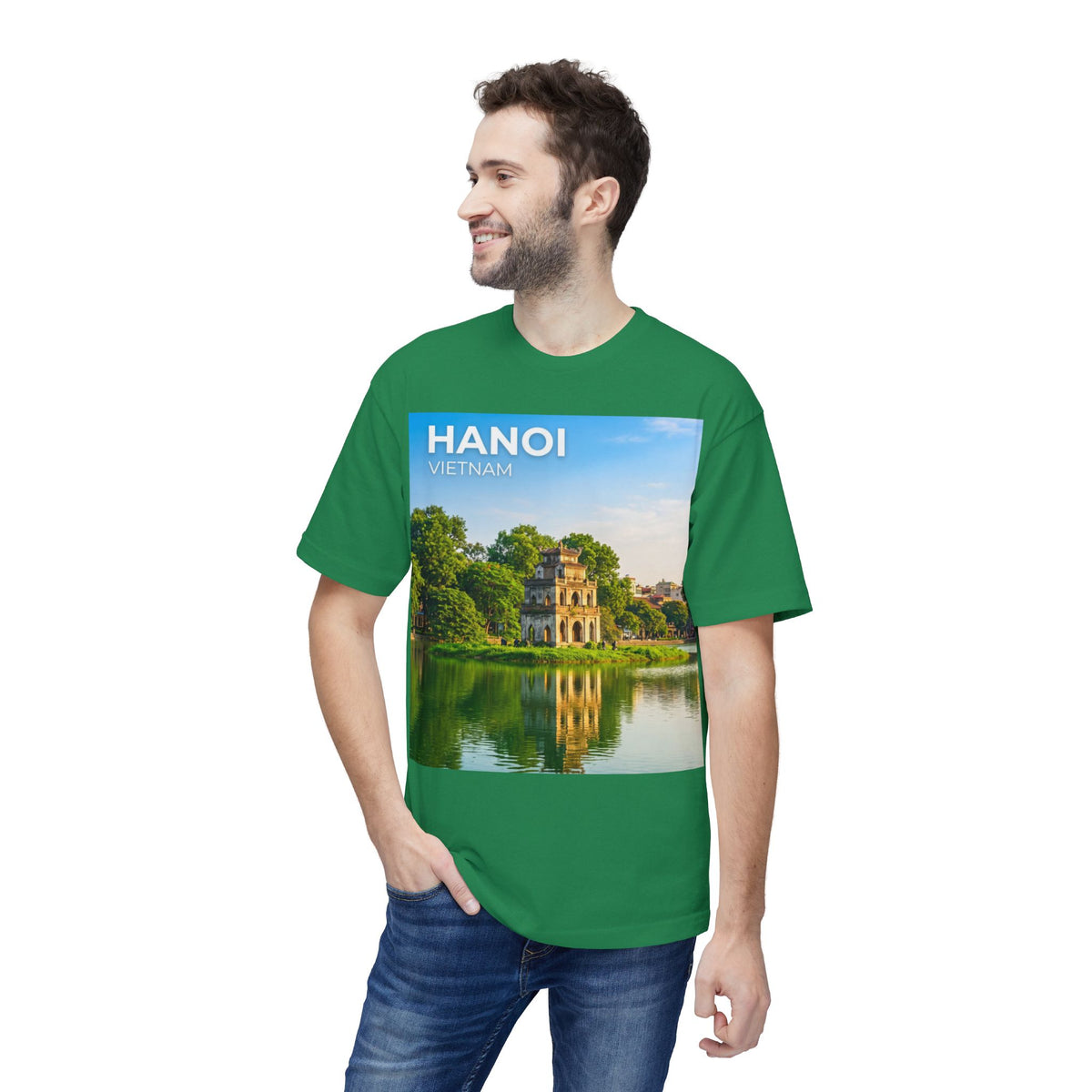Hanoi Vietnam Travel T-Shirt – Hoan Kiem Lake Temple Photo Tee