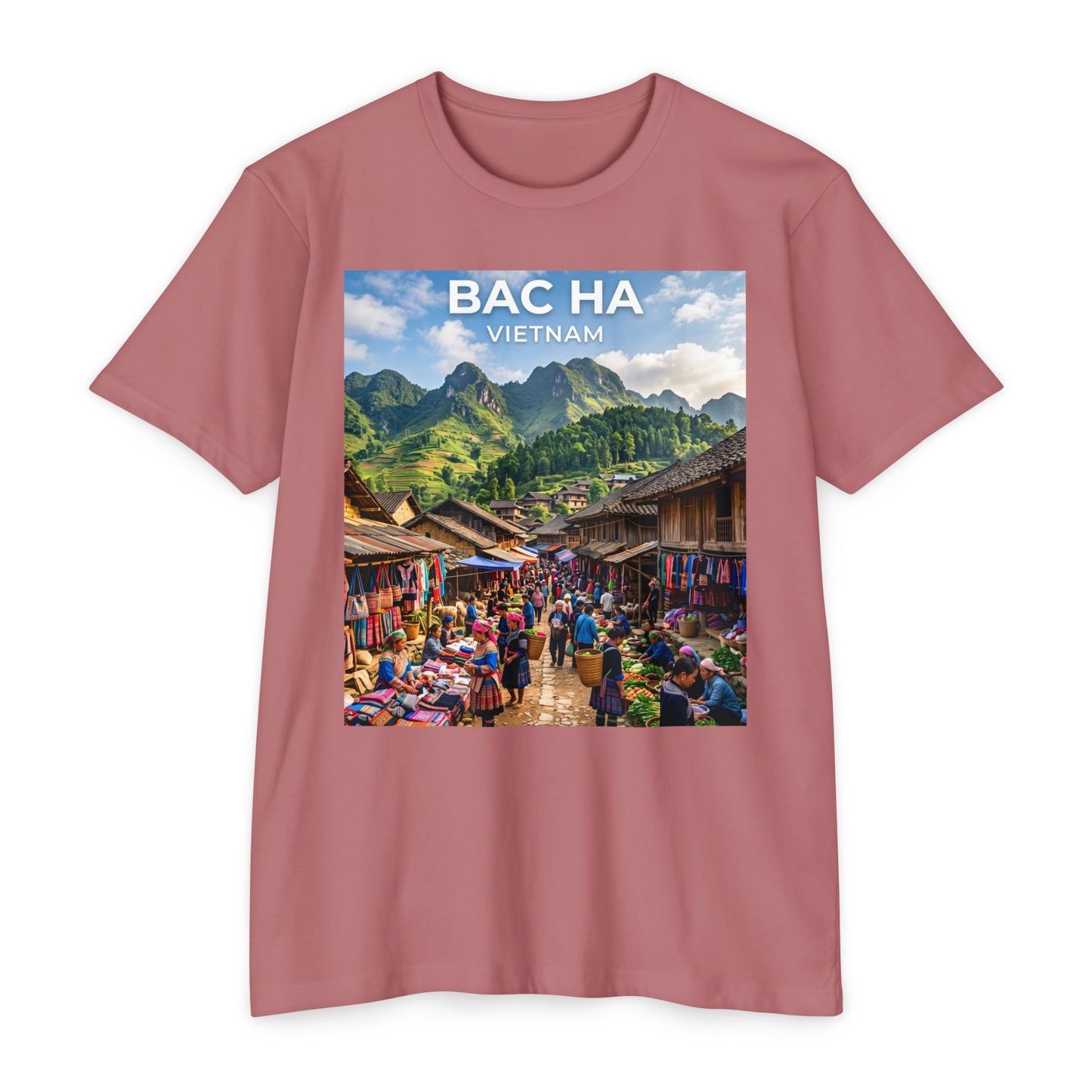 Bac Ha Vietnam Market Photo T-Shirt — Vietnamese Travel Souvenir Tee