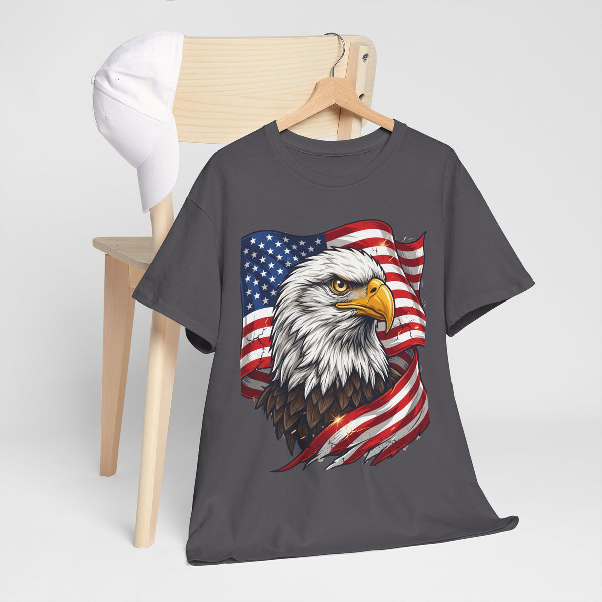 Patriotic Eagle T-Shirt – American Flag Bald Eagle Graphic Tee