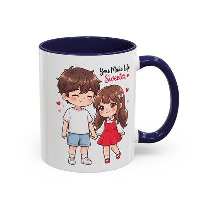 You Make Life Sweeter Couple Coffee Mug