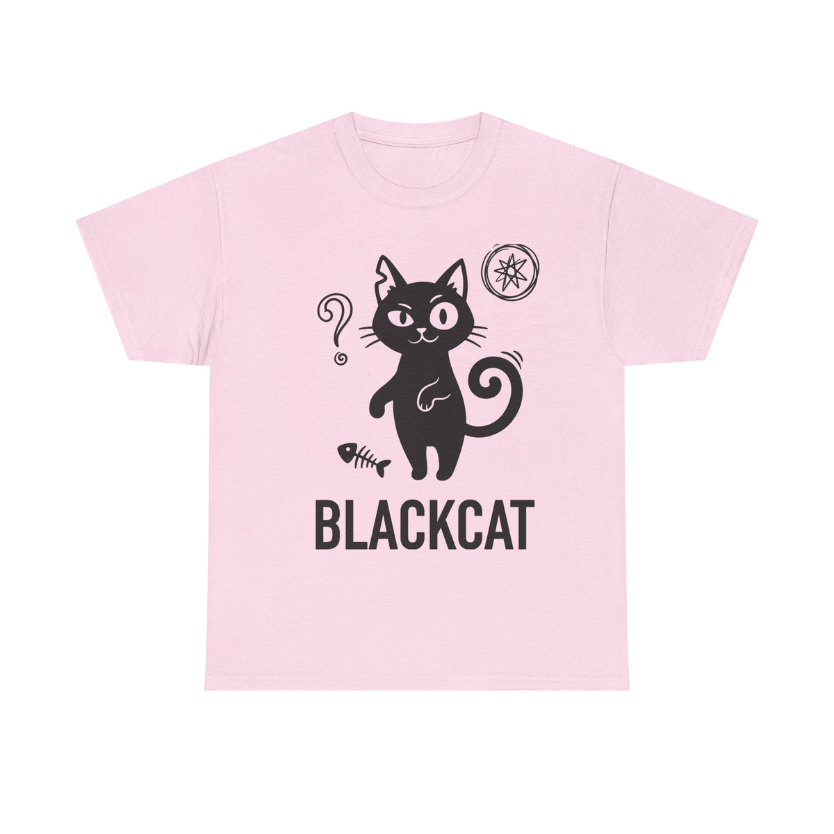 Black Cat Graphic Tee — Cute Cartoon Kitty T-Shirt