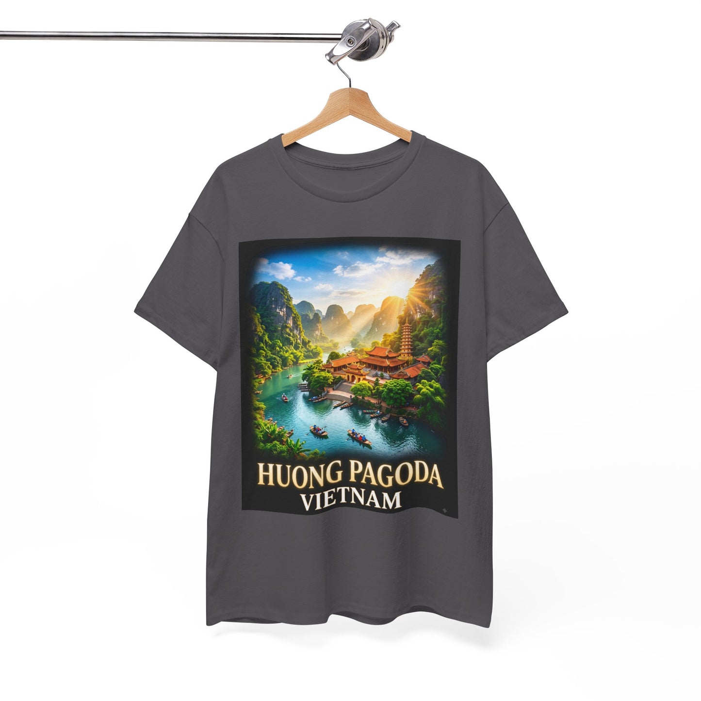 Huong Pagoda Vietnam Tee — Scenic Travel Poster T-Shirt