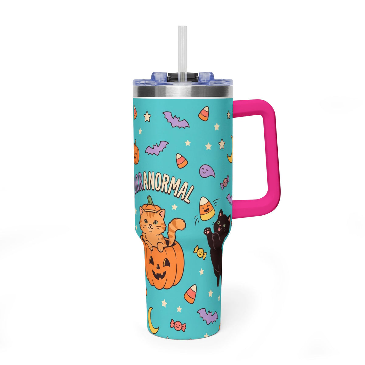 Purranormal Halloween Cat 40oz Thermal Tumbler