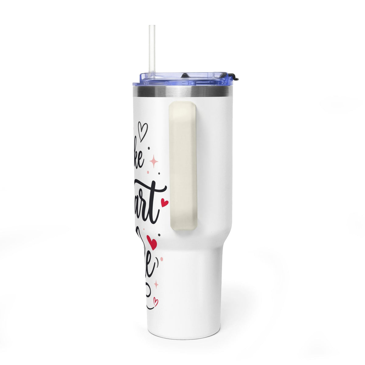40oz Love-Themed Thermal Tumbler with Handle