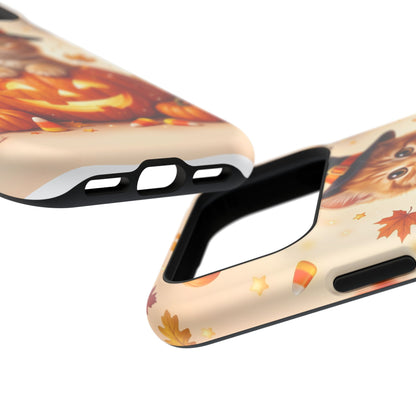 Halloween Kitten Pumpkin Phone Case — Magnetic Impact-Resistant