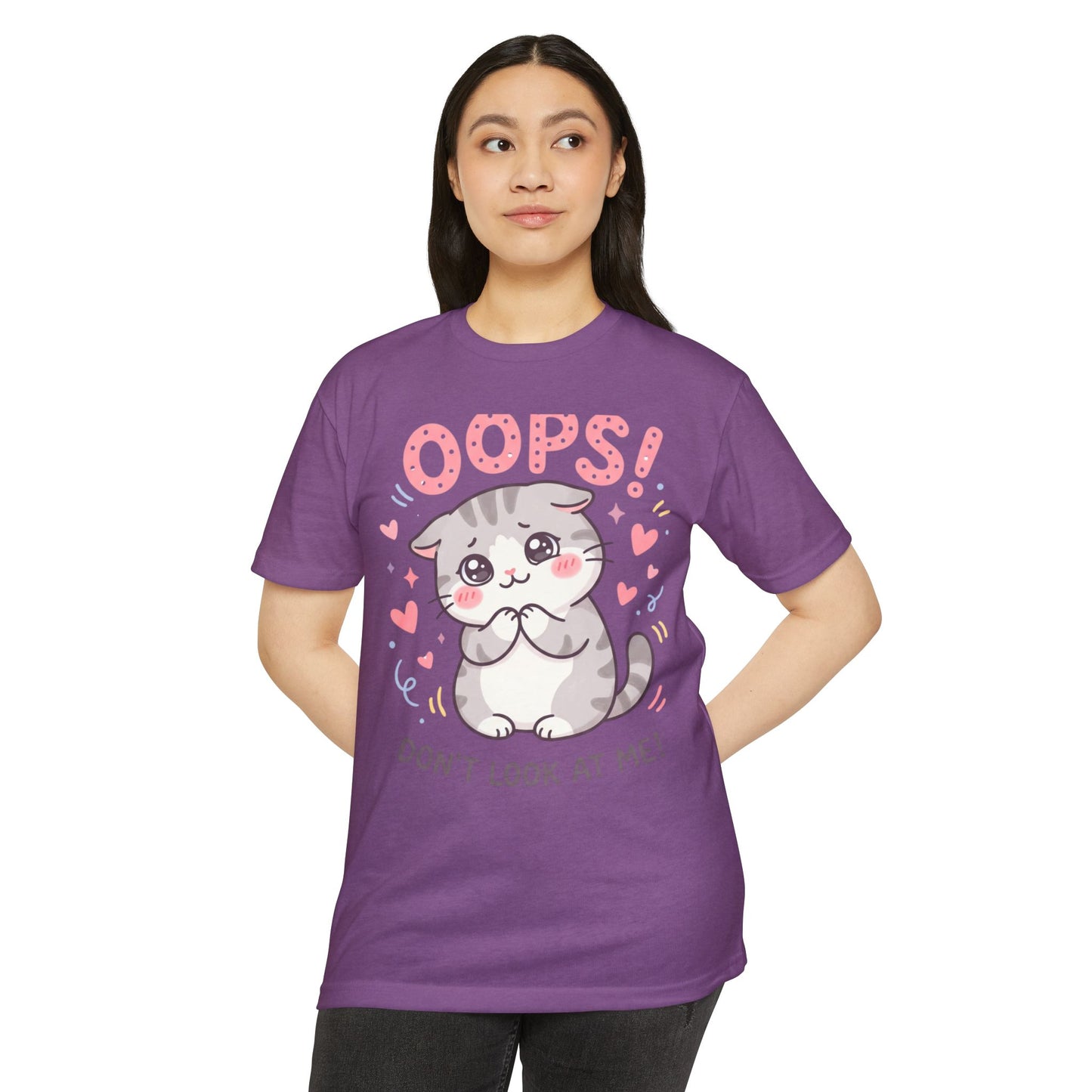 Oops! Cute Kitty Graphic T-Shirt — Adorable Cat Tee for Cat Lovers