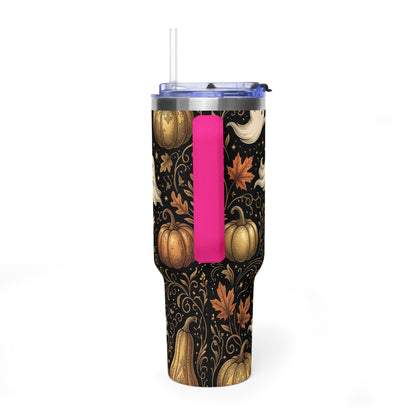 Let’s Get Spooky Halloween Ghosts & Pumpkins 40oz Thermal Tumbler