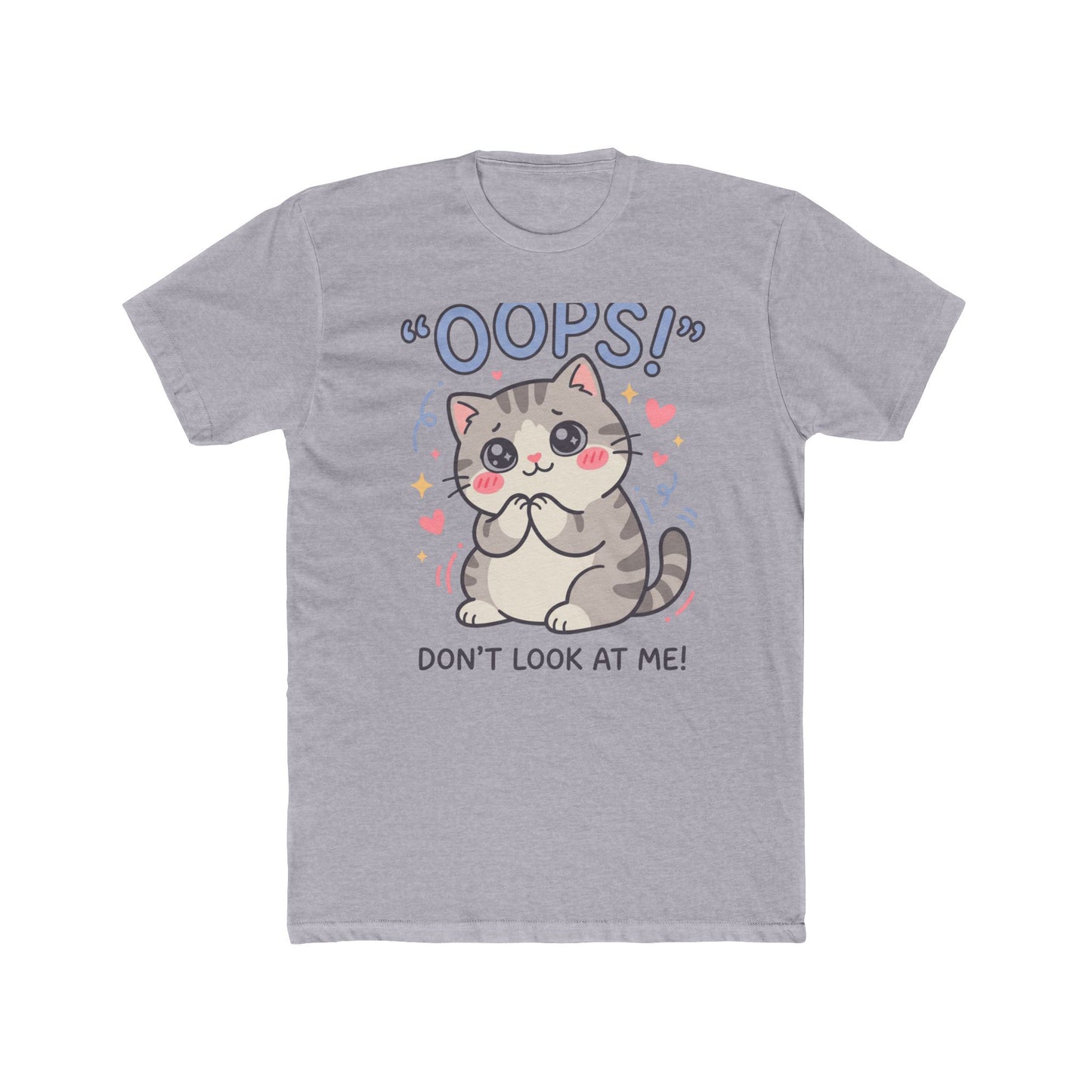 Cute "Oops! Don't Look at Me" Cat T-Shirt