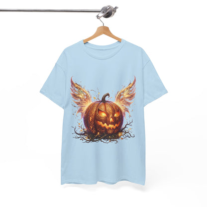 Halloween Pumpkin Tee — Winged Jack-O'-Lantern Graphic Shirt