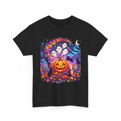 Halloween Pumpkin & Ghosts T-Shirt — Cute Spooky Jack-O'-Lantern Tee