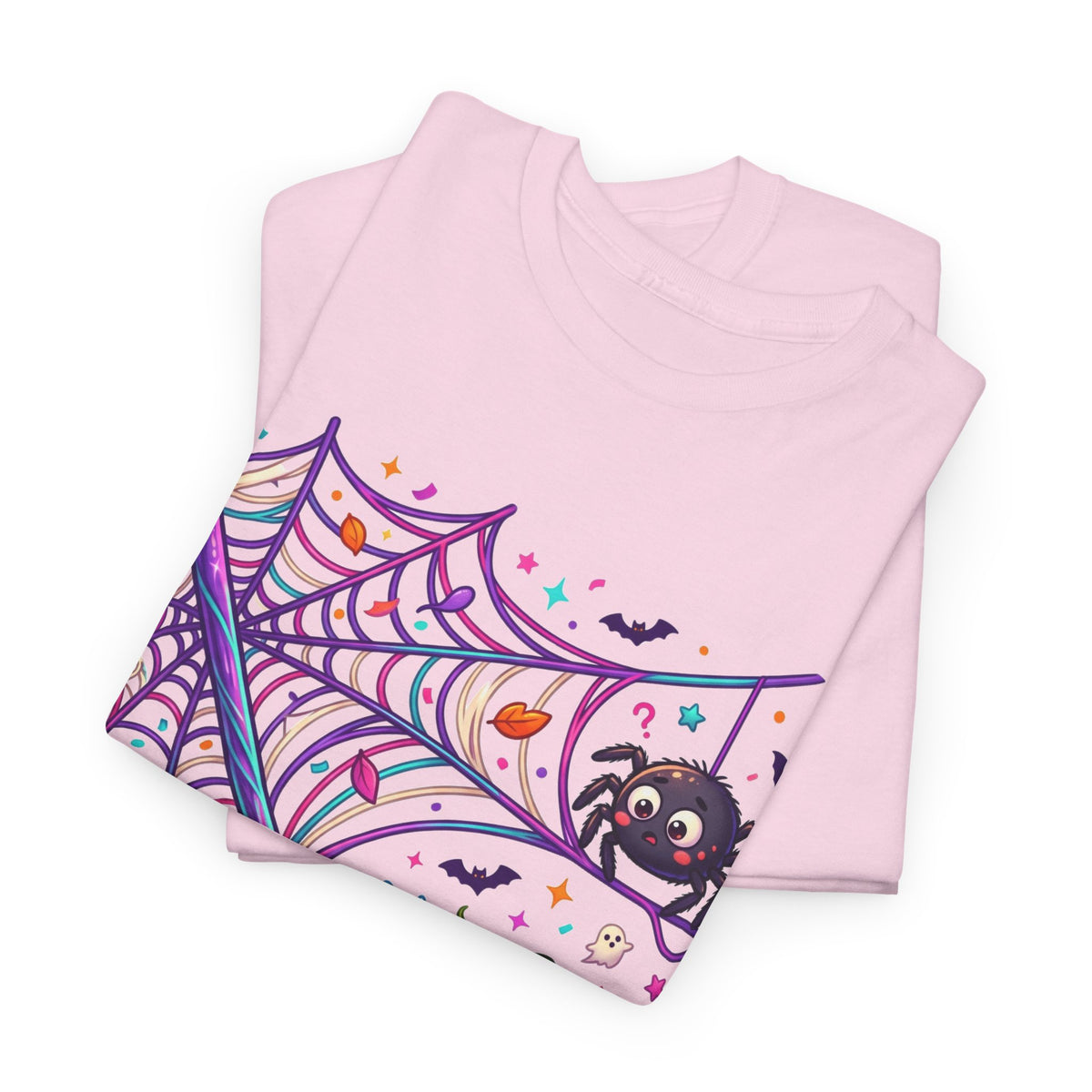 Pumpkin Spider Web Halloween T‑Shirt — Cute Spooky Pumpkin Cartoon Tee