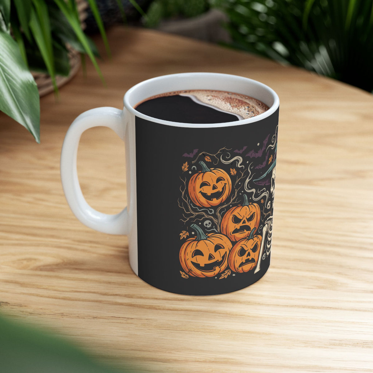 Halloween Skeleton Witch Ceramic Mug (11oz, 15oz)