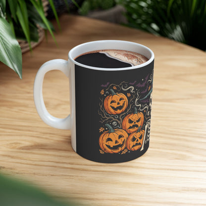Halloween Skeleton Witch Ceramic Mug (11oz, 15oz)