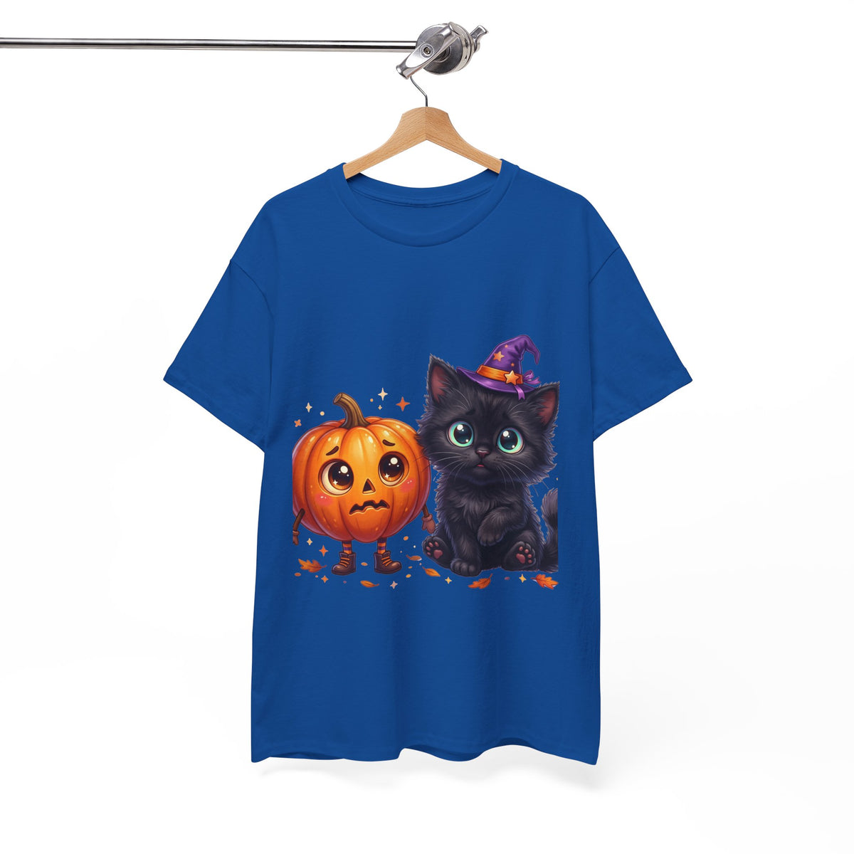 Halloween Black Kitten & Pumpkin T-Shirt