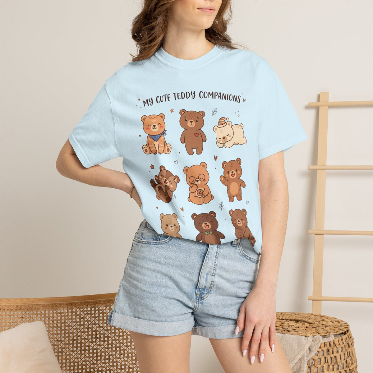 T-Shirt — Cute Teddy Companions Graphic Tee ("My Cute Teddy Companions — Little Warm & Cozy Friends")