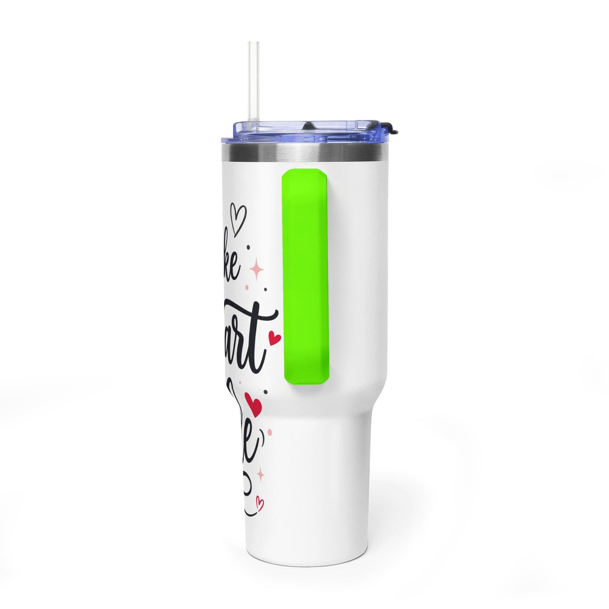 40oz Love-Themed Thermal Tumbler with Handle