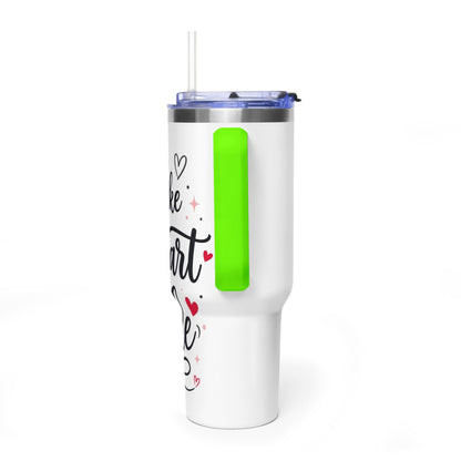 40oz Love-Themed Thermal Tumbler with Handle