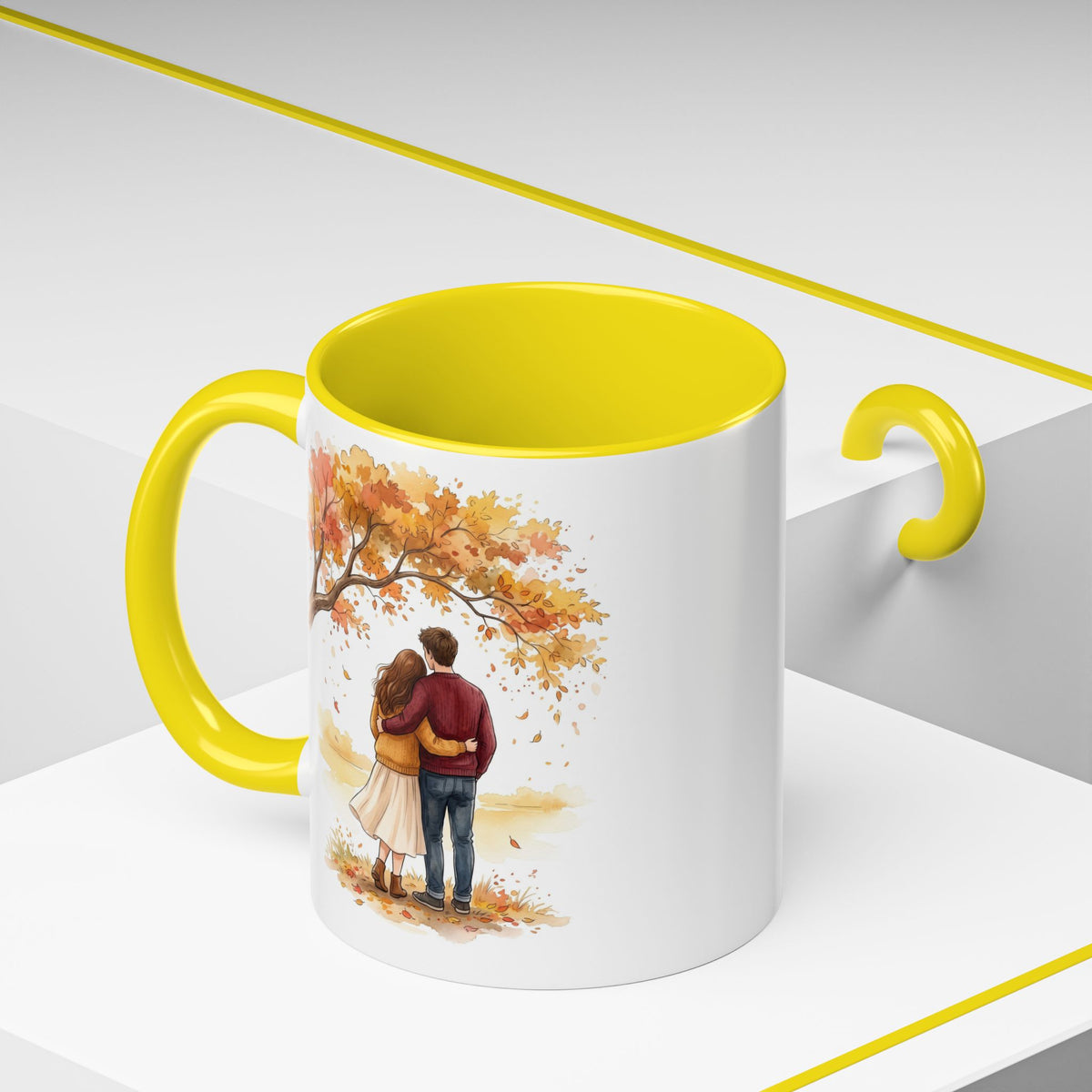 Autumn Couple Under Tree Coffee Mug