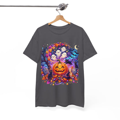 Halloween Pumpkin & Ghosts T-Shirt — Cute Spooky Jack-O'-Lantern Tee