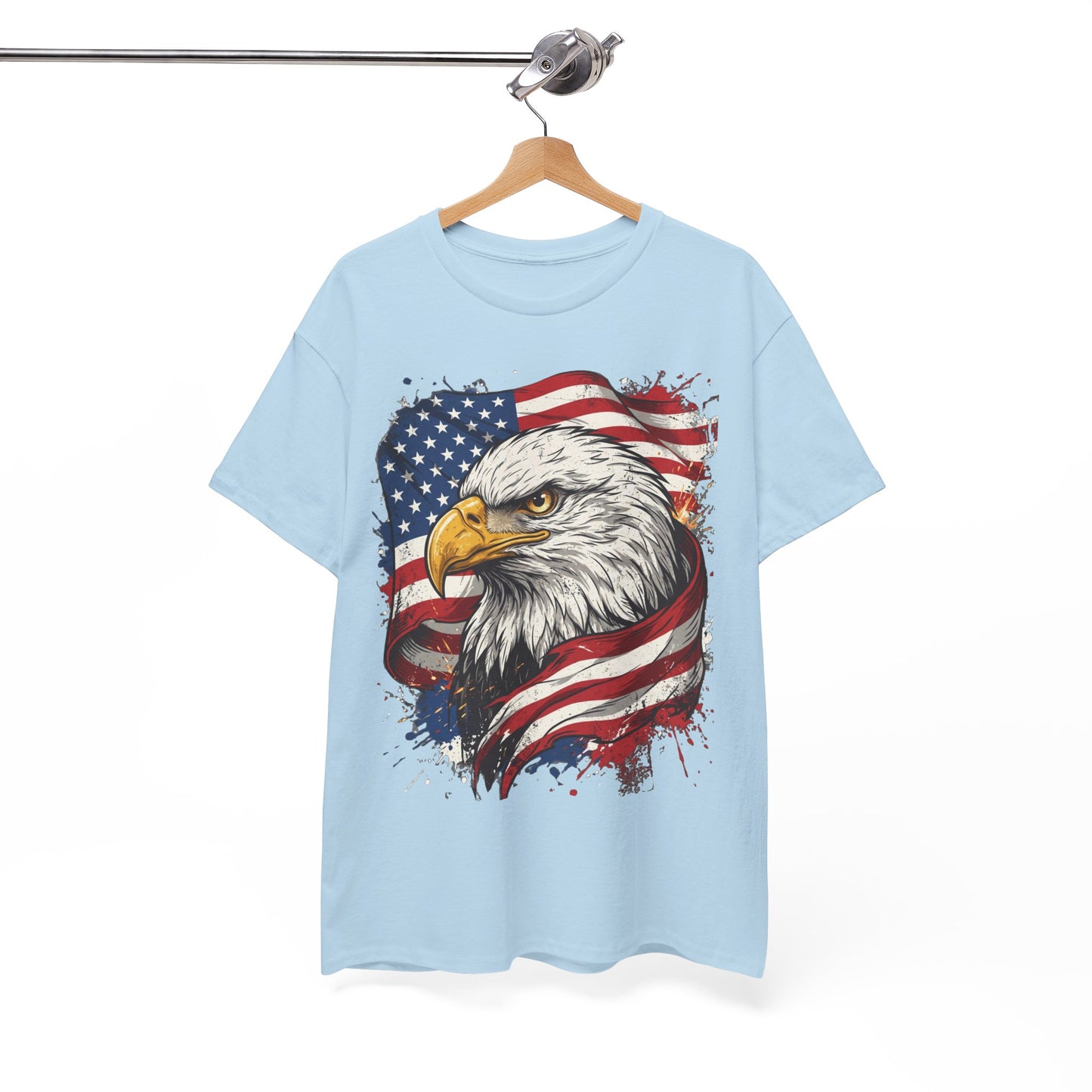 Patriotic Eagle T-Shirt — American Flag Bald Eagle Tee for 4th of July