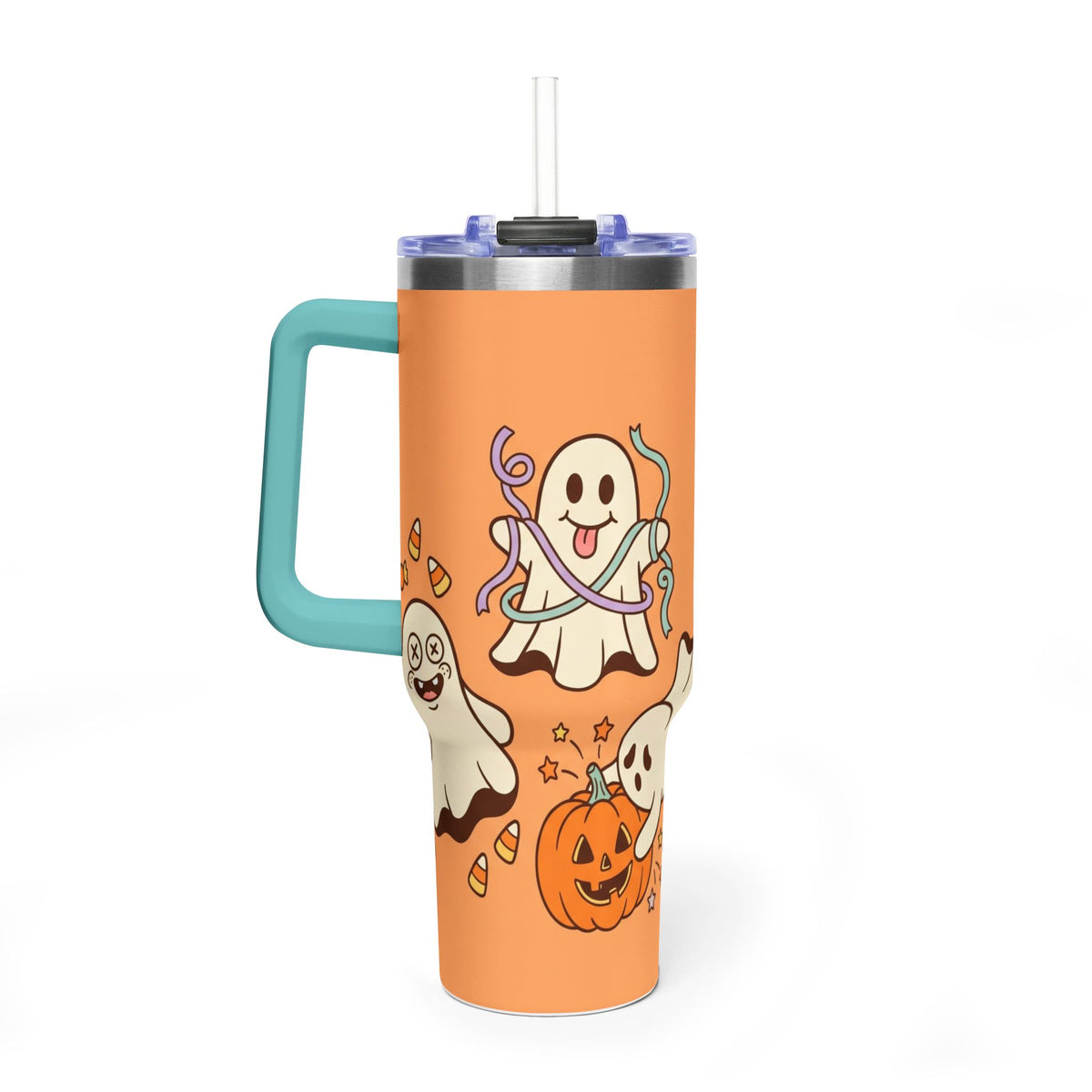 Spooky But Cute Halloween Ghosts 40oz Thermal Tumbler