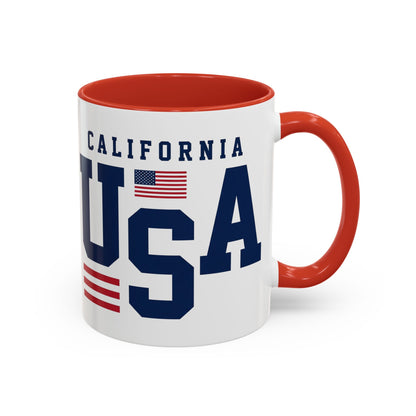 USA California Coffee Mug — Patriotic Accent 11/15oz