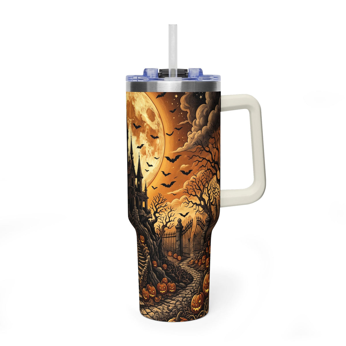 40oz Gothic Haunted Castle Halloween Tumbler