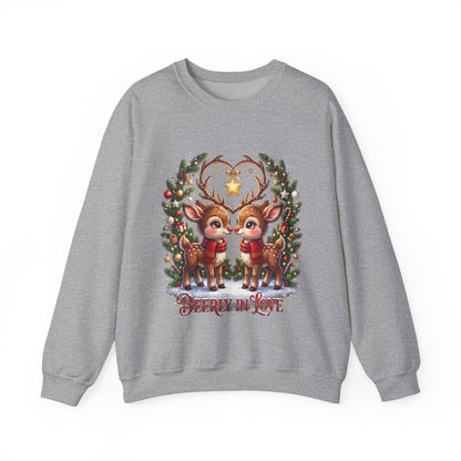 Reindeer In Love Sweatshirt – Cute Christmas Couple Deer Holiday Crewneck