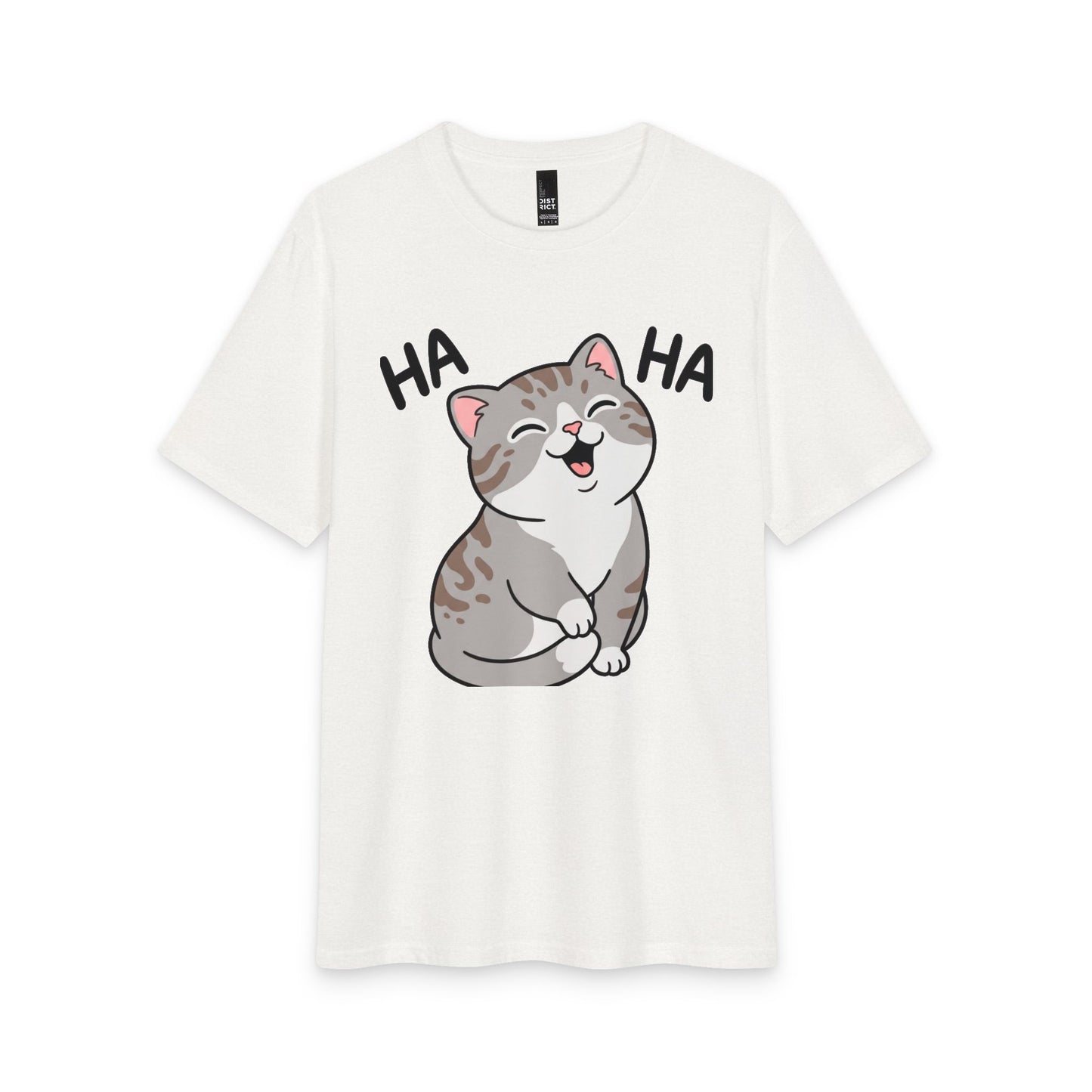Laughing Cat T-Shirt — Cute 'HA HA' Graphic Tee